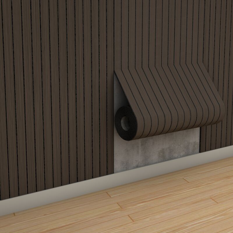 Водоустойчивые эластичные панели решетчатой решетки PVC деревянного зерна IXPE мягкие для оформления школы